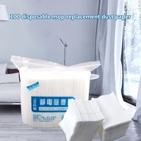 100pcs disposable electrostatic dust removal mop paper home kitchen bathroom cleaning cloth