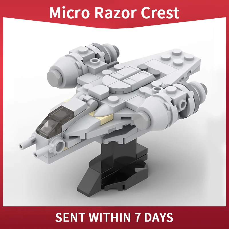 

Micro Razor CrestED Modular Assembly Model Building Blocks MOC Space Wars Spaceship Battleship Battle Fighter Toys for Children