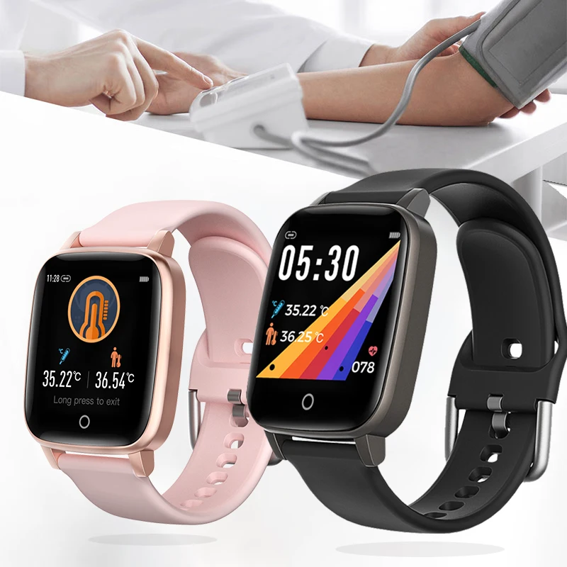 Модные умные часы с измерением температуры тела для мужчин и женщин монитором