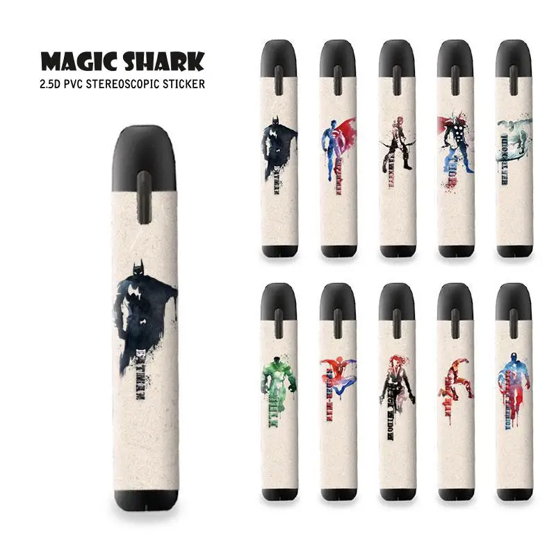 Волшебная Акула Фильм Мстители Марвел DC Hero Супермен Халк стикер стерео чехол для