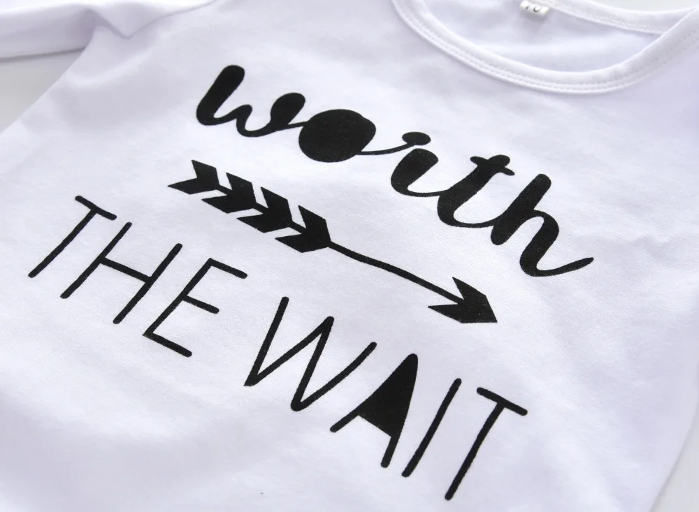 Одежда для новорожденных мальчиков и девочек топы из 100% хлопка с буквенным