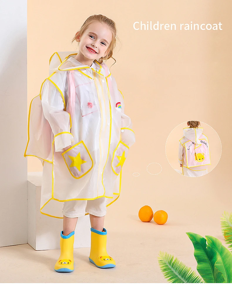 Детское Пончо От Дождя высокое качество Eva ткань плащ дождевик для рюкзака