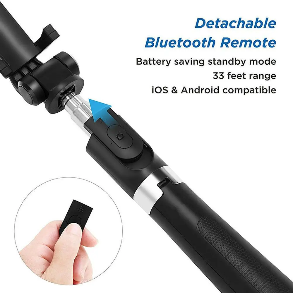 Kuulee 3 в 1 беспроводной Bluetooth палка для селфи iphone/Android/Huawei складной портативный
