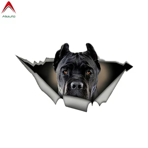 Aliauto милые автомобильные наклейки с собаками, черная трость, Корсо, 3D рваная металлическая ПВХ наклейка, водонепроницаемый автомобильный Стайлинг бампера, 13 см * 8 см