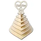 Витрина для конфет, 7 ярусов, в форме сердца, персонализированная, пирамида Mr  Mrs Ferrero Rocher, для свадьбы, шоколада, десерта