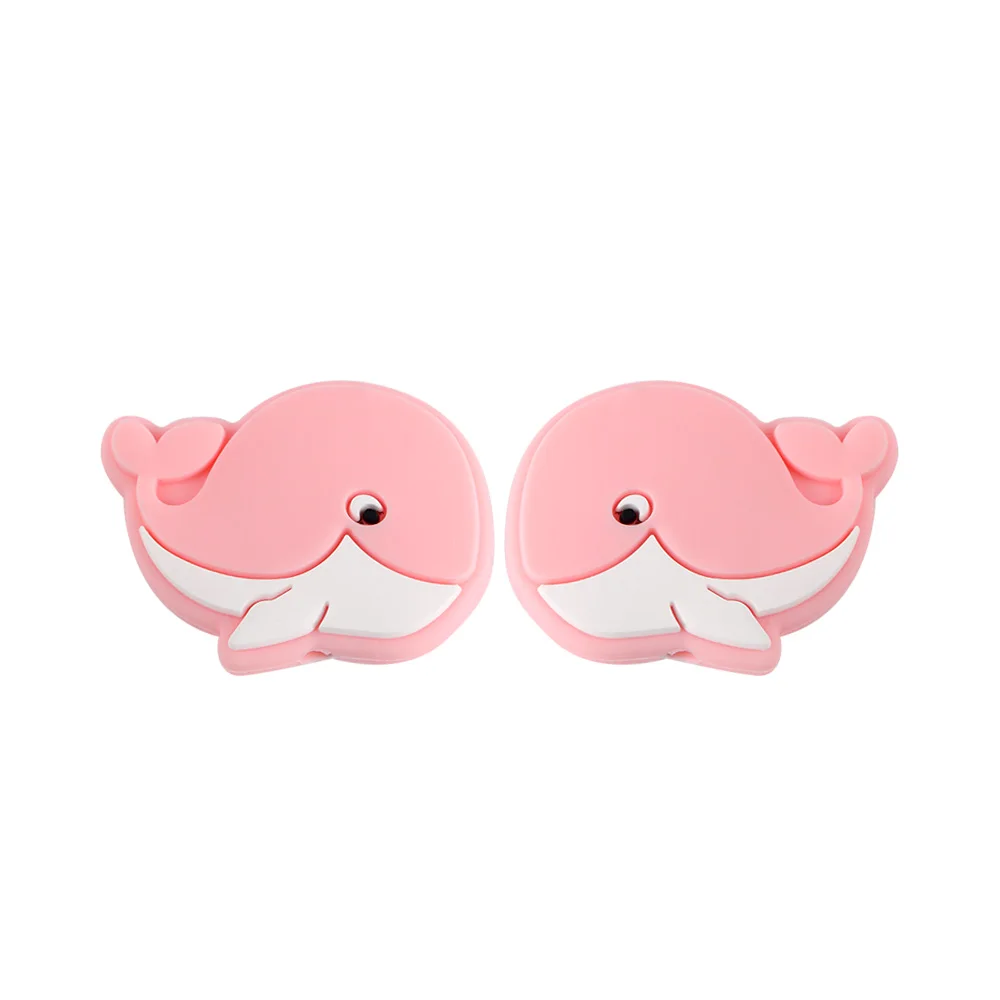 

Kovict 10Pcs Whale Shape Silicone Beads Baby Molar Teether Bead DIY Pacifier Chain Jewelry Accessories