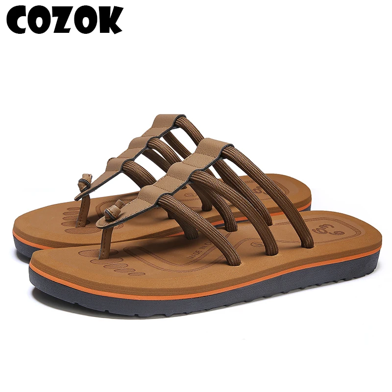 

COZOK 2022 летние новые дизайнерские мужские сандалии дышащие Лоферы Спортивная пляжная обувь уличные удобные мужские сандалии мужские