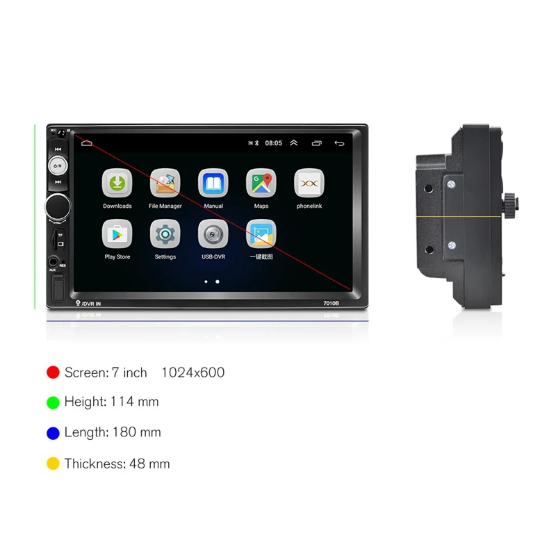 2 Din автомобильное радио 7 дюймов Hd Автомобильный Mp5 мультимедийный плеер Android 8 1 Gps