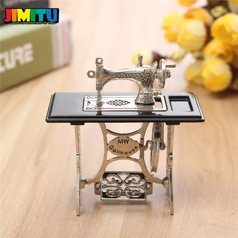JIMITU миниатюрная швейная машина винтажная игрушка мебель игрушки подарки для 1/12