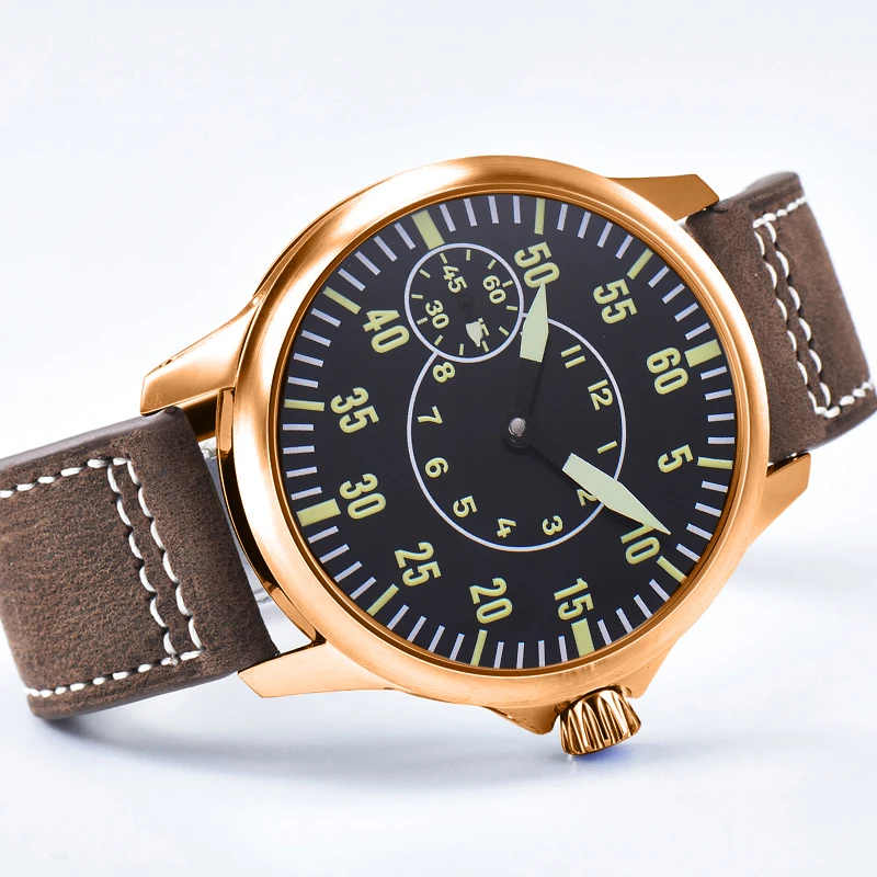 Роскошные Механические Мужские часы с ручным заводом corgтеле 45 мм ST3600 черный