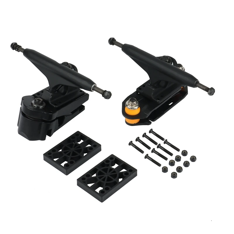 

S5 Surf Skateboard Trucks Adapter Surf Skate Bridge Spring Bracket Complete Set With Risers Bolts 6.25Inch Trucks