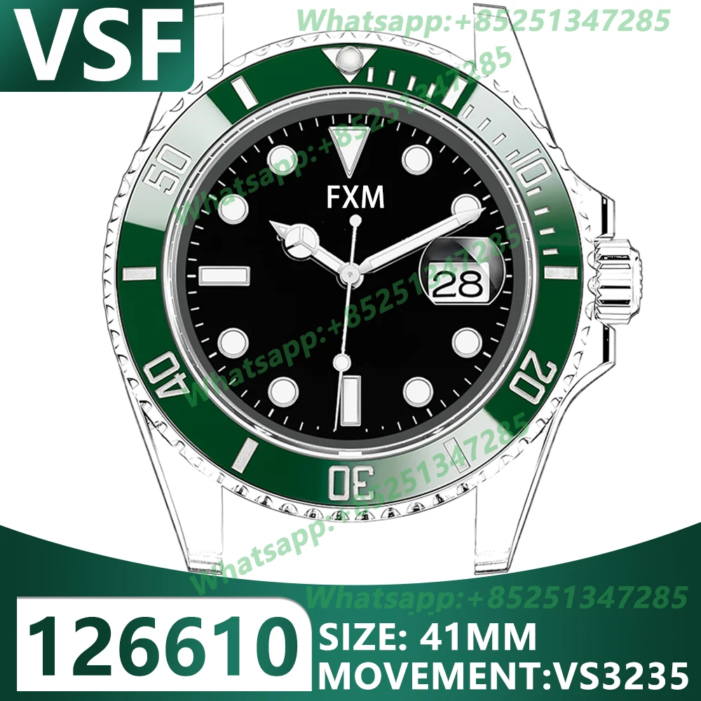 

Men's Automatic Mechanical Luxury Watch 41MM 126610 VSF 1:1 Best Edition 904L NOOB AAA Replica Super Clone Sports Clocks VS3235