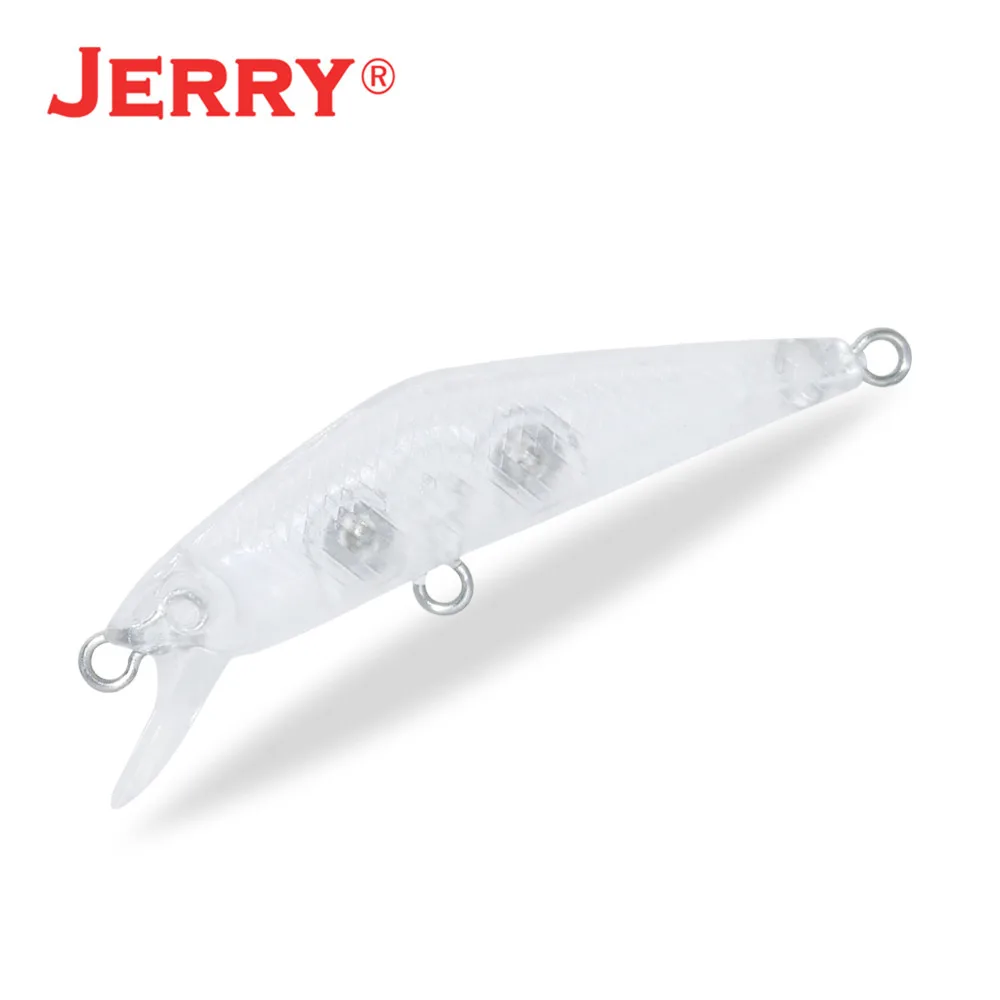 

Jerry 10pieces 45mm 2.4g Unpainted Micro Spinning Fishing Lures Artificial Bait Blank Body Sinking Minnow