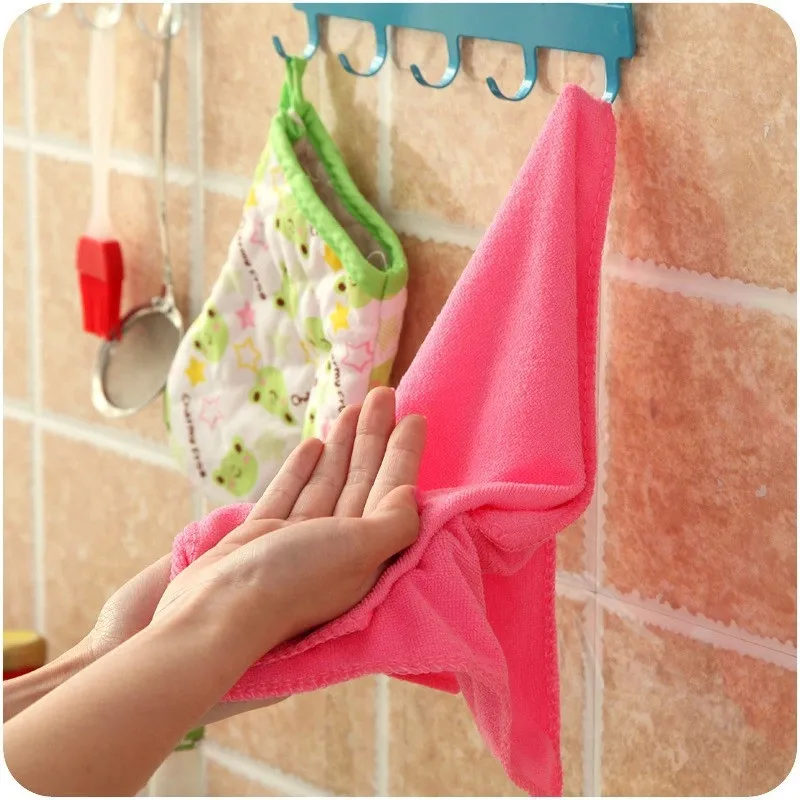 Бытовое кухонное бамбуковое косметическое полотенце для мытья посуды