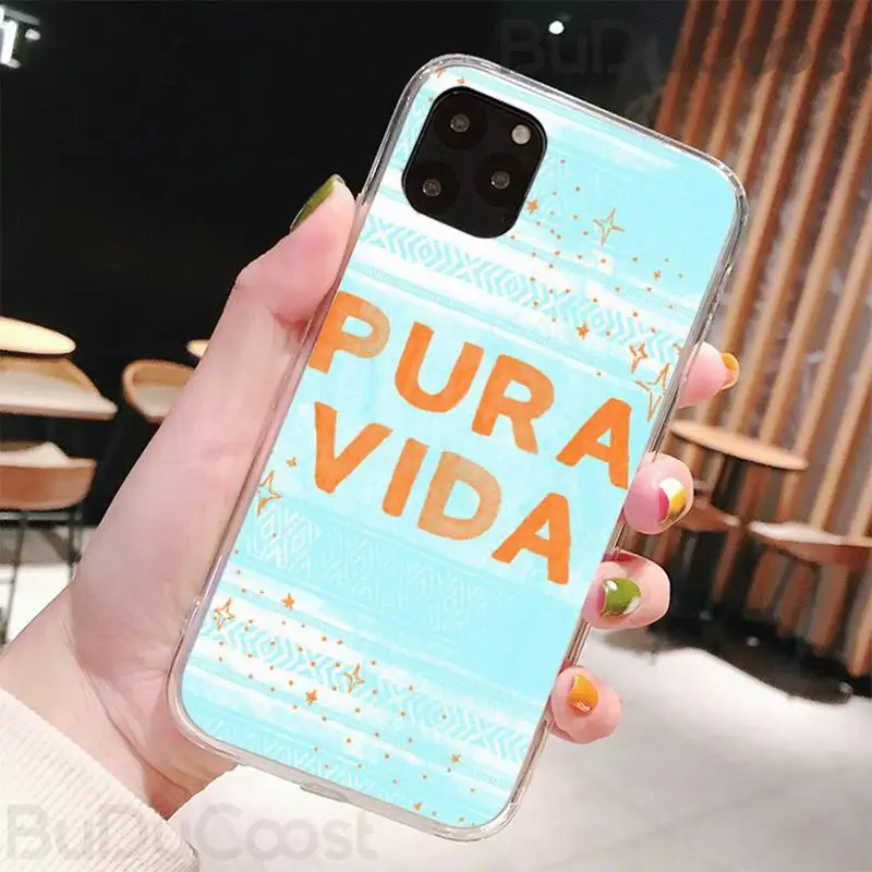 

Versaca spanish Pura Vida Phone Case For iPhone 7 8 Plus X XS Max XR Coque Case For iphone 5s SE 2020 6 6s 11Pro
