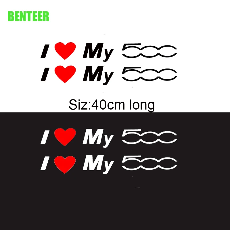 

2pcs Car Side Sticker For Fiat 500