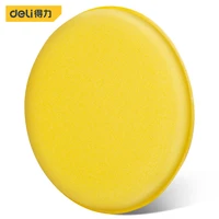 deli 1 pcs car foam sponge foam sponge wax applicator cleaning detailing pads car waxing home care cleaning yellow 10cm
