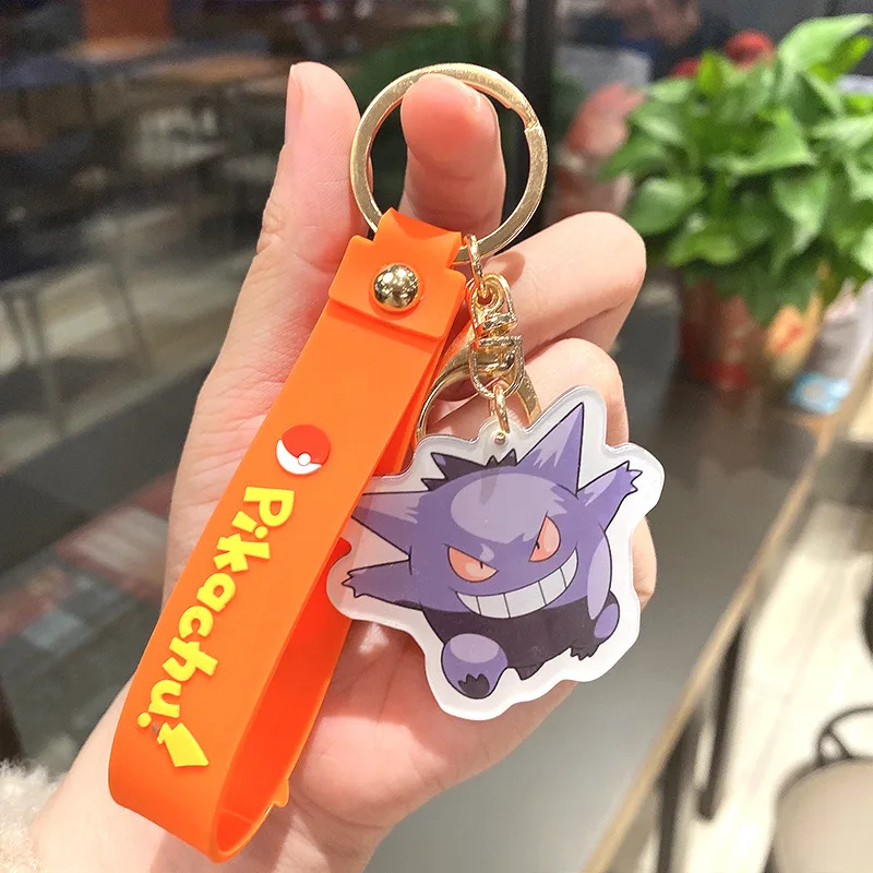 

Cute Pokemon Acrylic Pendant Keychain Cartoon Anime Pokemon Toys Keychain Anime Kabi Beast Up To Duck Geng Ghost Key Chain Gilrs