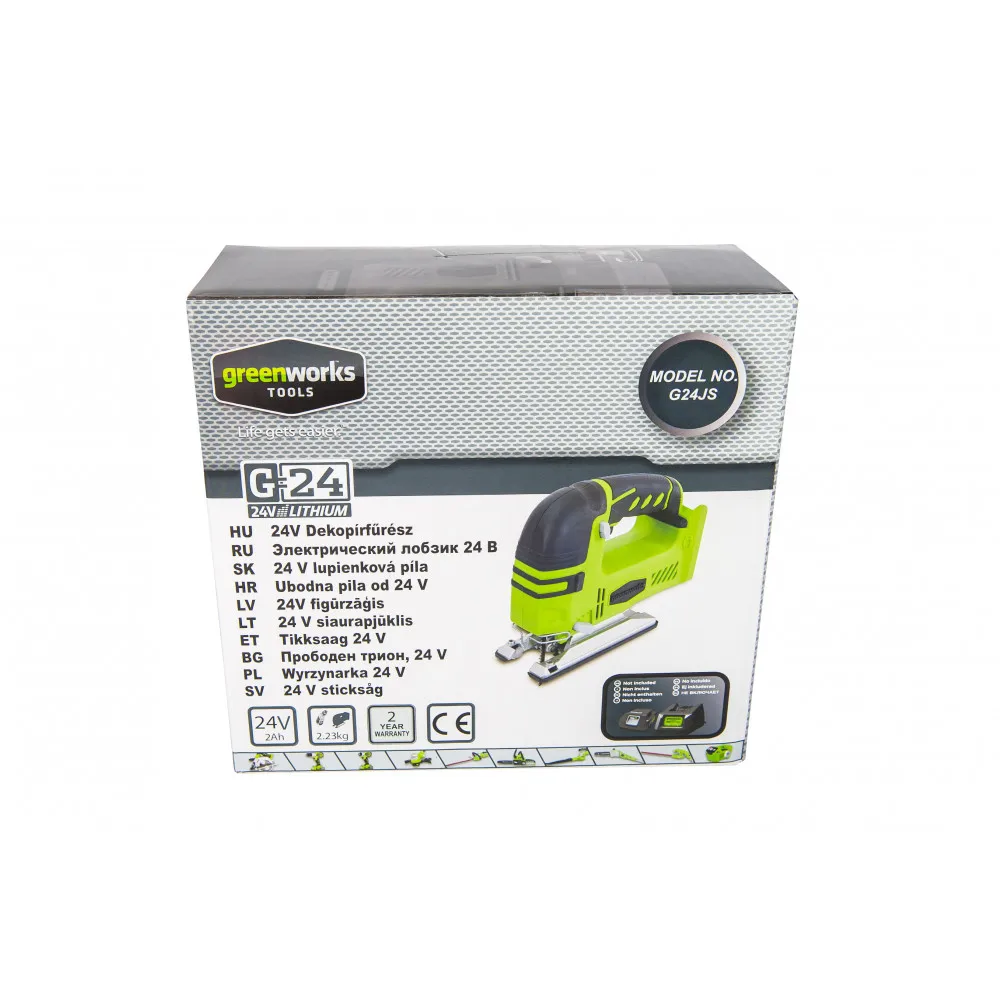 Лобзик аккумуляторный GreenWorks G24JS 24V без АКБ и ЗУ|Электрические пилы| |
