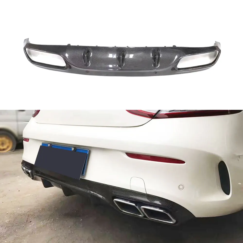 Углеродного волокна диффузор губа на задний бампер FRP чехол для Mercedes Benz C Class W205 C205