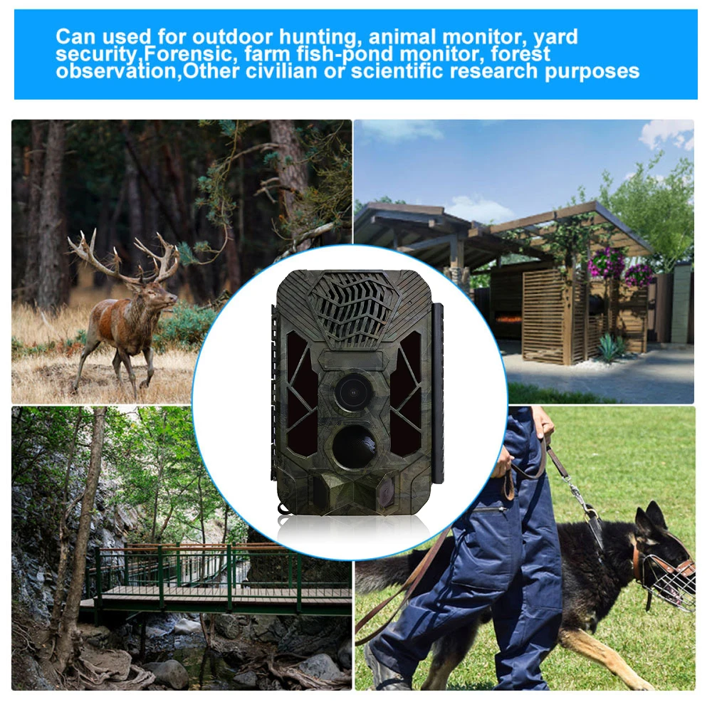 

Hunting Camera HB561 Outdoor Camera 12MP 1080P Waterproof IP66 Animal Trapping Camera Sound Driver