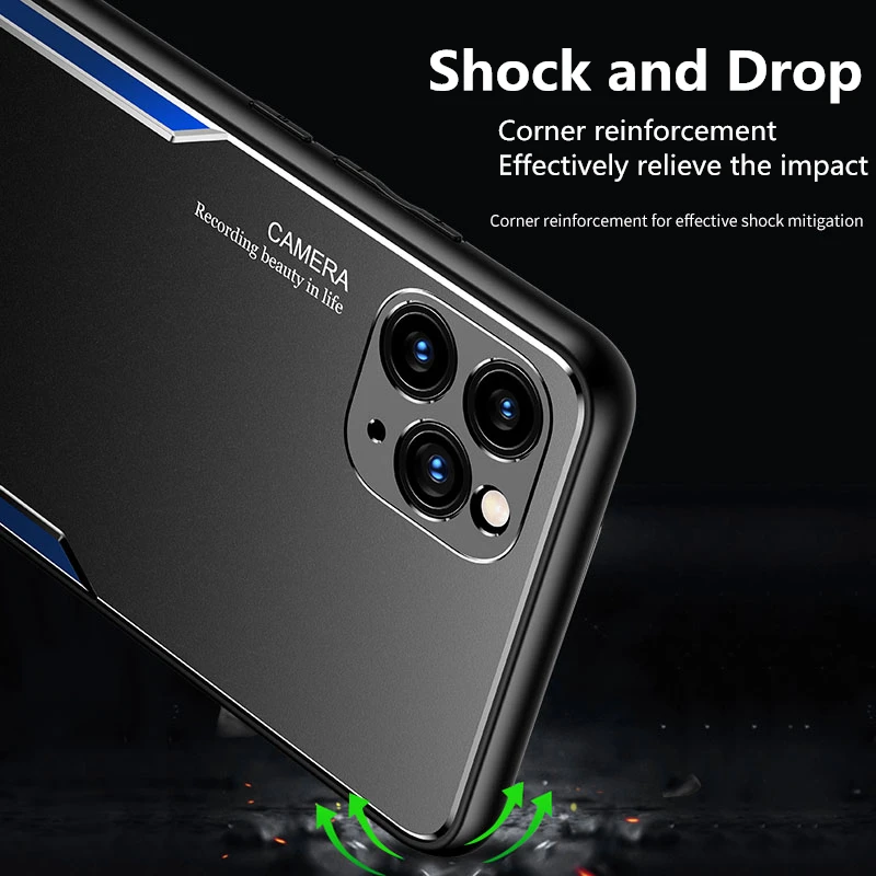 Силиконовые чехлы из титанового сплава для iPhone 12 12Mini 11 Pro MAX XSMAX XR X XS 7 8 Plus SE2020 новый
