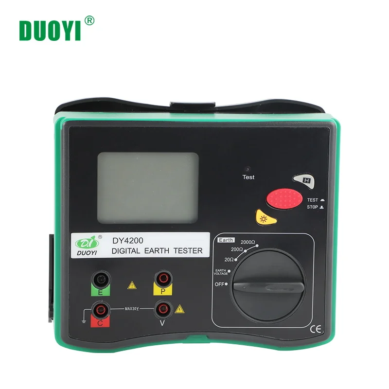 Цифровой тестер сопротивления заземления DUOYI DY4200 мегомметр 0-2000 Ом с