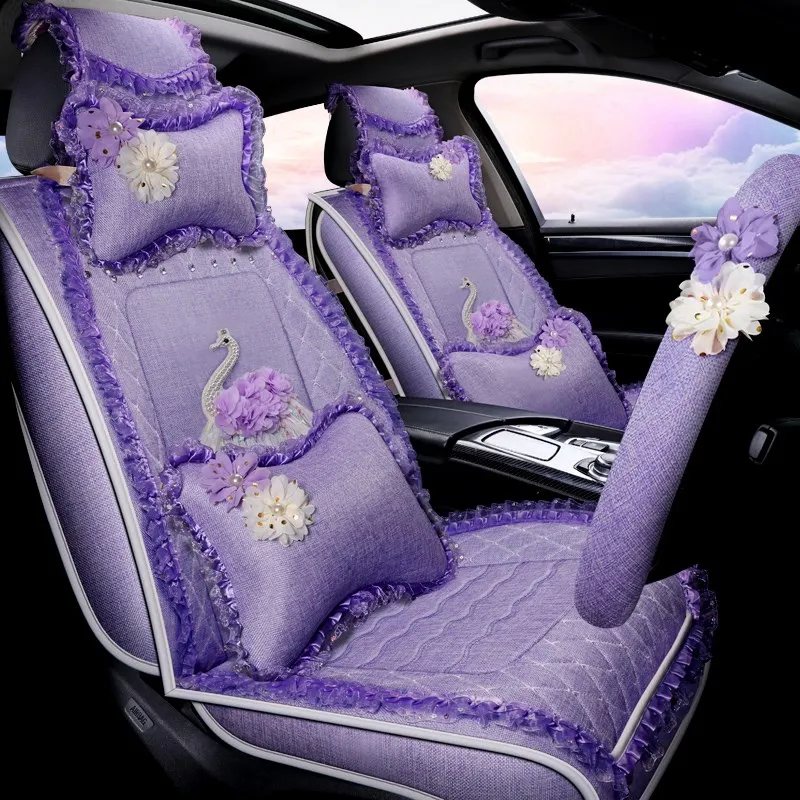 Девичий милый розовый стиль универсальный чехол для автомобильного сиденья bmw mini