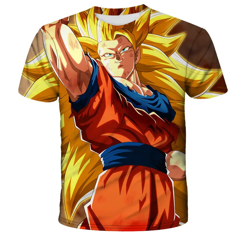 

Summer men's T-shirt sweatshirt 3D cartoon anime print personality round neck short-sleeved unisex hip-hop top male T-shirt