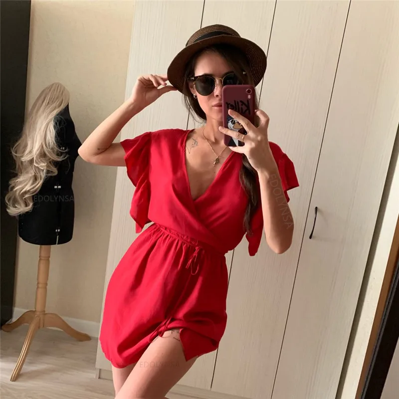 Накидка бикини с глубоким вырезом и рукавом бабочкой женская летняя пляжная