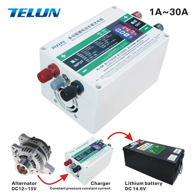 TELUN 14 6 4string V 15V 30A автомобильное зарядное устройство литиевая батарея фосфат