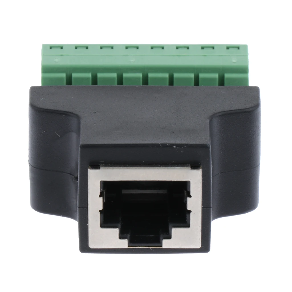Ethernet RJ45 гнездовой разъем для 8 Pin винтовой клеммный адаптер конвертер CCTV цифровой