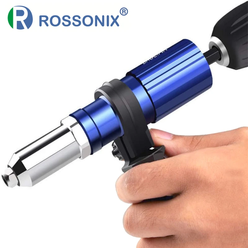 

Электрический пистолет для заклепок ROSSONIX 2,4 мм-4,8 мм, пистолет для заклепок, адаптер для дрели, беспроводной заклепочный инструмент, вставно...