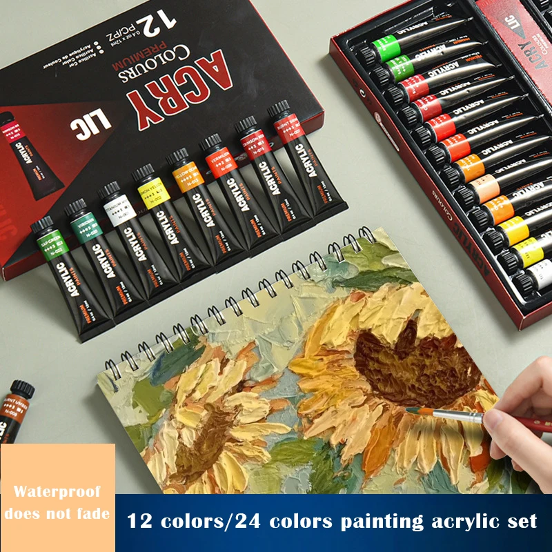 

Acrylic Premium Artist Paint 12ml Tubes Set of 12/24 Acrylic Paint Set PUO88