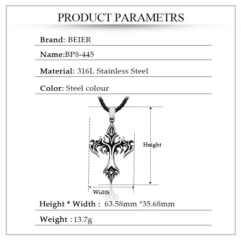 Мужское ожерелье с кулоном Beier простое и Стильное ювелирное изделие LP445