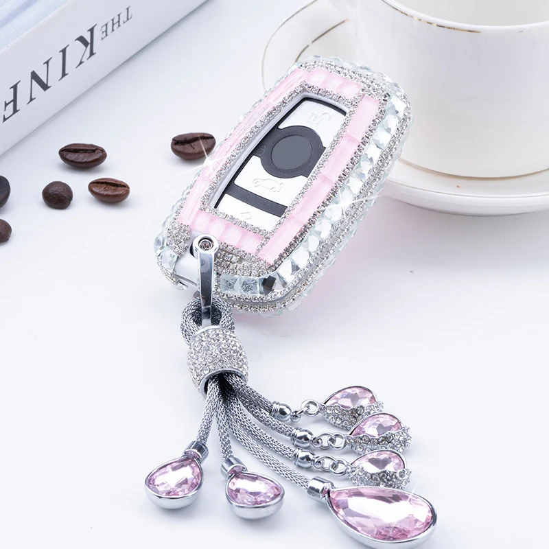 Красивый бриллиант с украшением в виде кристаллов ключи крышка чехол для BMW 1 2 3 5 7