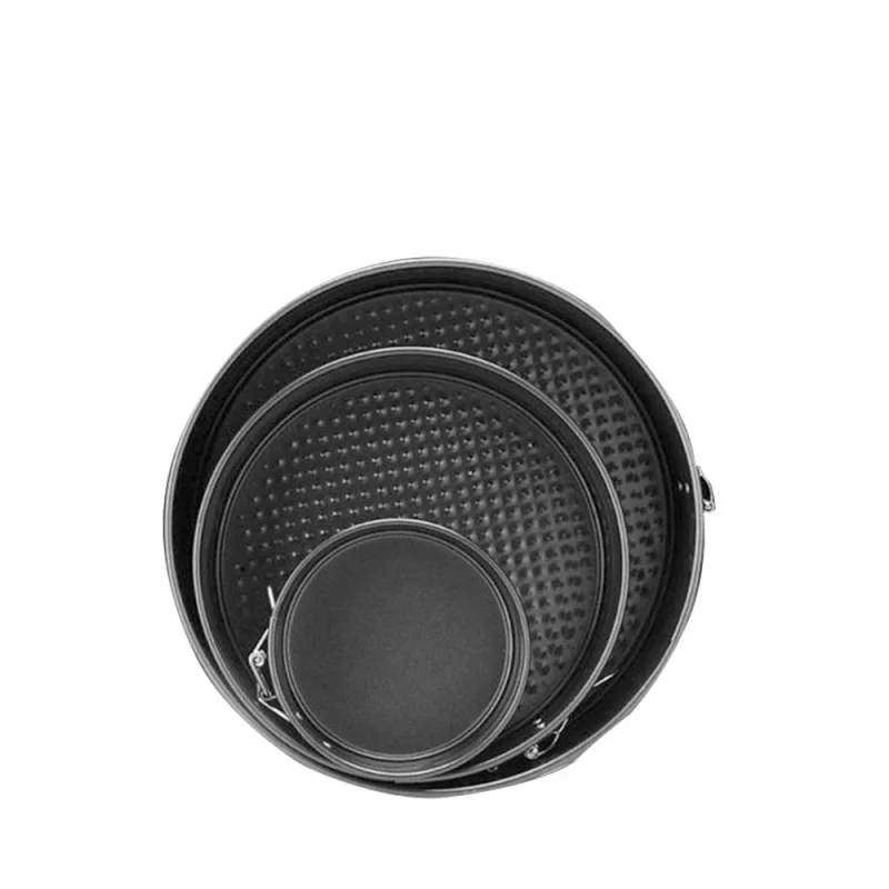 

3/6 Pcs Set Carbon Steel Baking Mold Bakeware Cake Baking Moulds Non-stick Cake Baking Pan Loose Base Round Shape Baking Tray