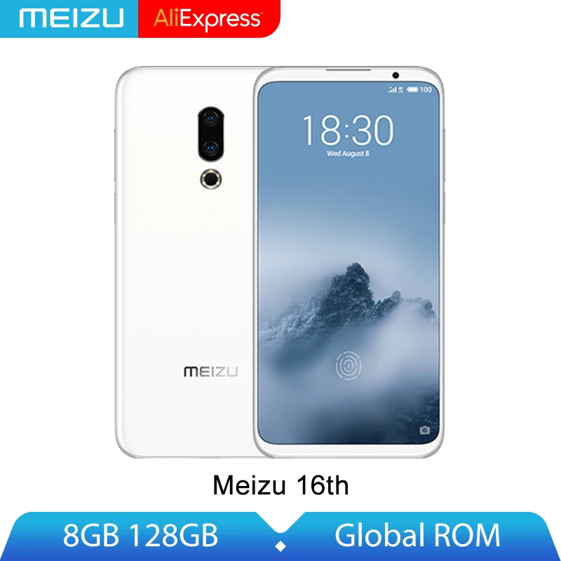 Оригинальный Meizu 16th 16 th 8GB 128GB Snapdragon 845 смартфон Adreno 630 Восьмиядерный экран с