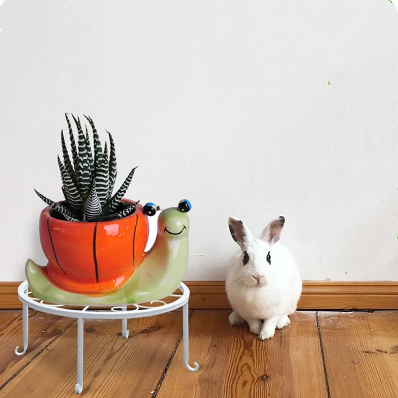 Подставка для растений напольная стойка цветочных горшков круглая железная