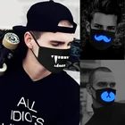Маска для лица KPOP с милым аниме медведем, модные маски, светятся в темноте, на Хэллоуин, маскарад, косплей с зубами, Зимняя Маска для ткань с черепом рта
