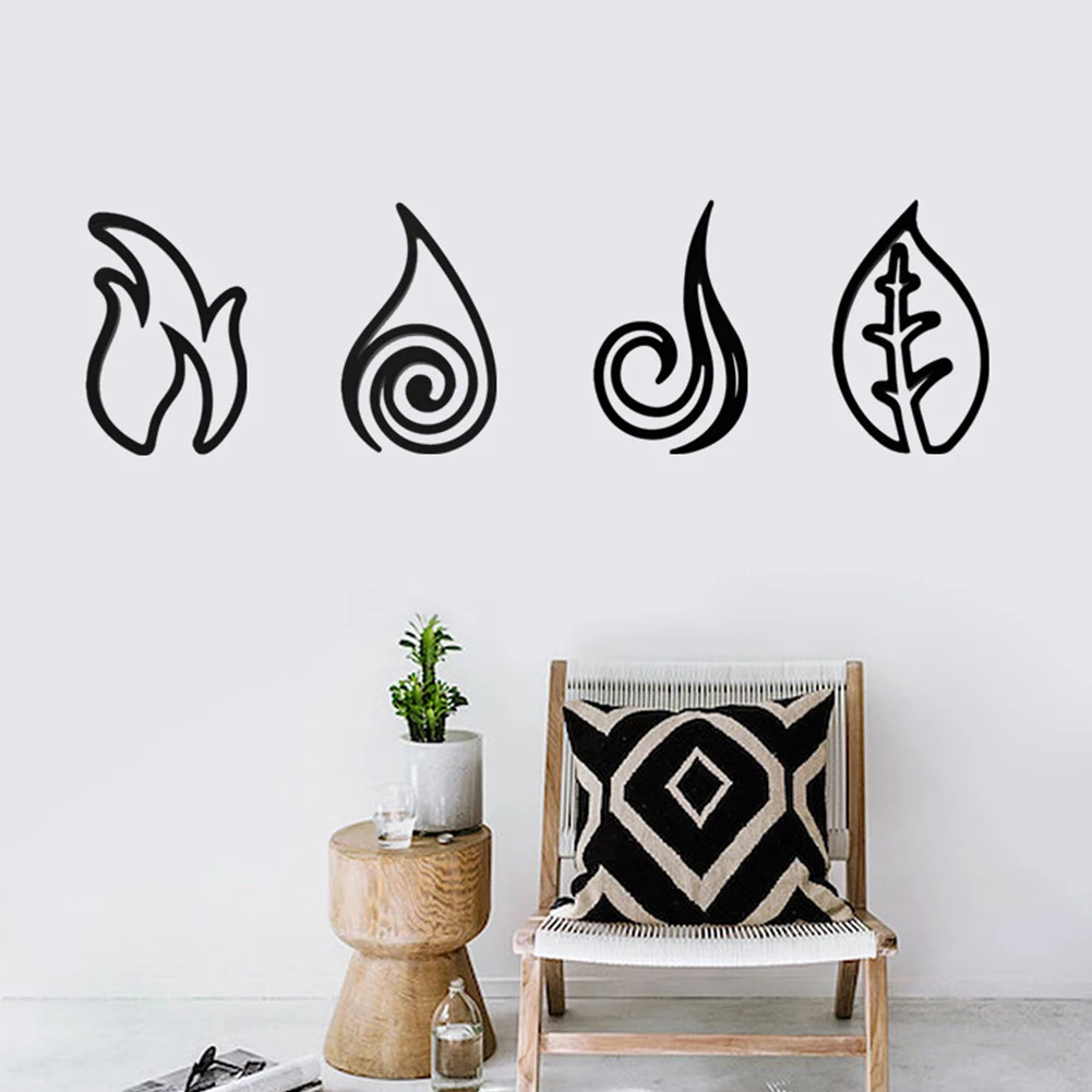 Съемная клейкая Настенная Наклейка для спальни гостиной фона телевизора четыре