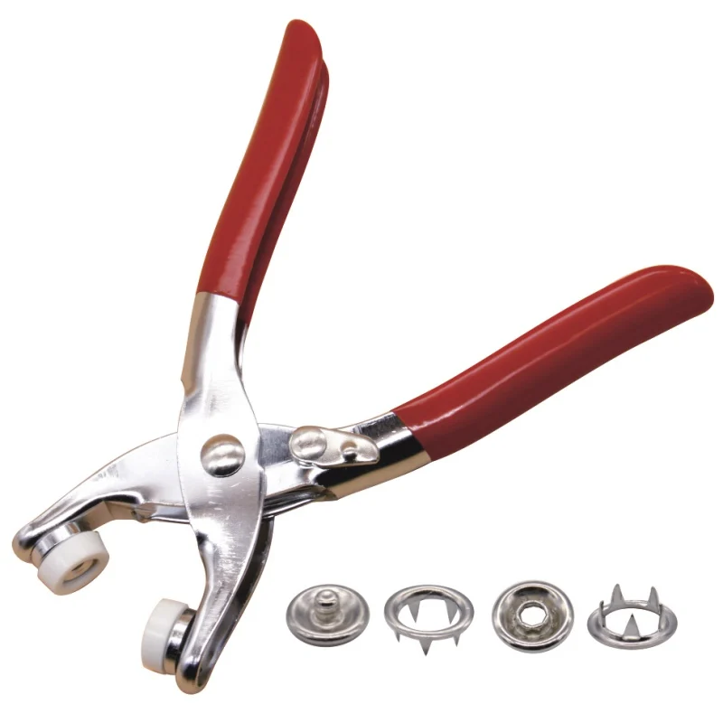 9.5mm Diameter Snap Fasteners Tool Kit With Hand Pressing Pliers For Bibs Rompers Baby Clothes DIY Projects 200PCS hot | Дом и сад