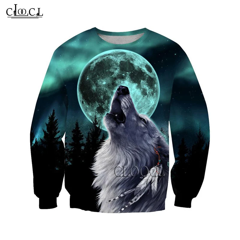 

HX Wolf and Moon 3D All Over Printed Unisex Hoodie Men Sweatshirt Streetwear Zip Pullover Casual Jacket Tracksuit Drop Shipping