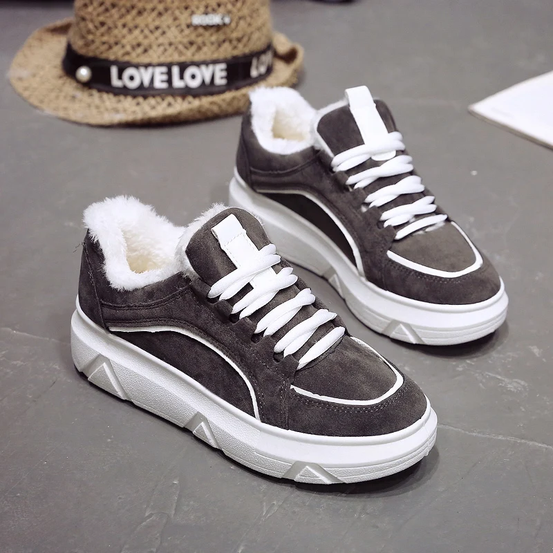 Новинка 2019 года модные ботинки женские эластичные замшевые туфли на толстой