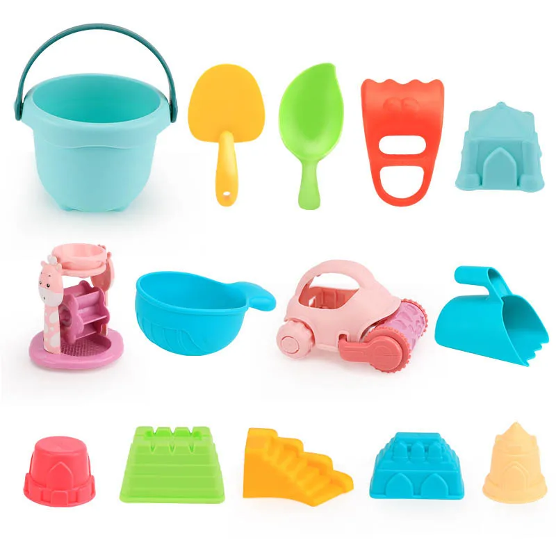 

17PCS Children's soft plastic beach toys set beach shovel outdoor parent-child activities combination play water play sand toys