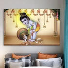 Индийская стена, холст, Настенный декор для гостиной, Кришна, домашний декор, Supreme God, спальня, Настенный декор, 1 шт., искусство, холст, принты