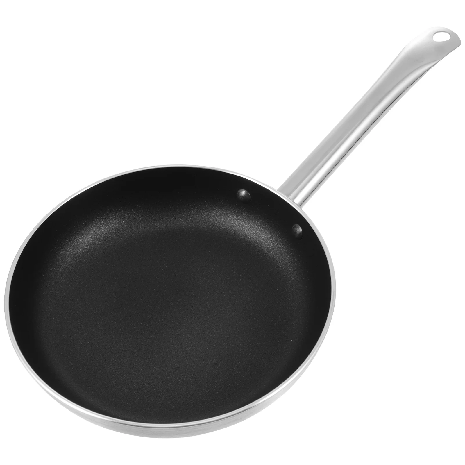 

1 Pc Durable Single Handle Double Bottom Frying Pan for Steak Food Egg