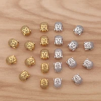 50 pieces 3d buddha head spacer beads for bracelet necklace diy jewellery making findings