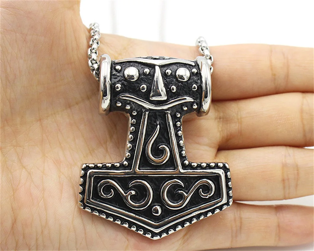 Viking один маленький молоток из нержавеющей стали ожерелье викингов Молот Тора