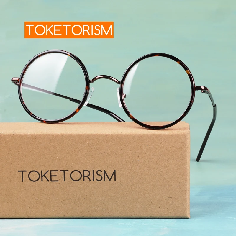 Toketorism Новое поступление винтажные круглые очки для женщин и мужчин ретро